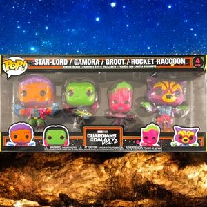 NIB RARE! Funko POP! Blacklight Guardians of the Galaxy 2 - 4 Pack #69111
